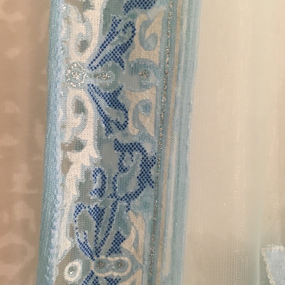 Silky blue scarf, NWOT - Picture 3 of 4